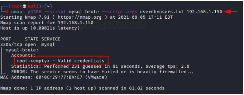 nmap-mysql-brute
