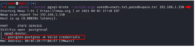 nmap-pgsql-brute